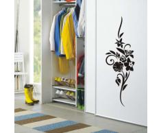 WANDTATTOO f275 wunderschöner Blumenstrauß 120x39 cm - schwarz