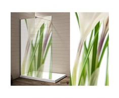 Interfoil wasserdichte Folie für Ihre Dusche, florales dekor - Sichtschutz Duschabtrennung, hochwertiger Druck auf Glasdekor -Folie in Sandstrahl -Optik mit satinierten Oberfläche