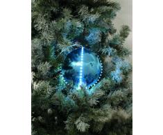 EUROPALMS LED Christbaumkugel 15cm, eisblau