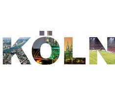 WANDTATTOO w561 mehrfarbige Wandschrift Köln Wandaufkleber, 80x23 cm