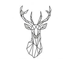 Cosanter Abnehmbare Hirsch Hirschkopf Wandaufkleber Wall Sticker Wandtattoo Kunst Dekoration TV Background Deko Aufkleber Sticker