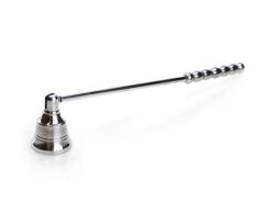 Dochtlöscher Mit Beweglicher Glocke, 28 cm Lang, Aluminium Silber Grau, Kerzenlöscher Langer Griff Baumkerzen Laternen Kerze Löschen