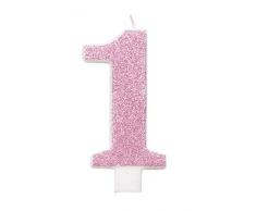 Unique Party 84251 Kerze, rose, Alter 1