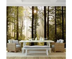 Fototapeten Wald Landschaft 352 x 250 cm Vlies Wand Tapete Wohnzimmer Schlafzimmer Büro Flur Dekoration Wandbilder XXL Moderne Wanddeko - 100% MADE IN GERMANY - Landschaft Natur Runa Tapeten 9010011a