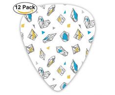 Geometrische Kristallfiguren mit Dreiecken Kreise Bemaßungslinien Drucken Gitarren-Picks