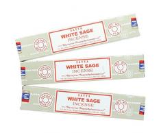 Satya Nag Champa, Räucherstäbchen, weißer Salbei, 3er-Packung Originalverpackung