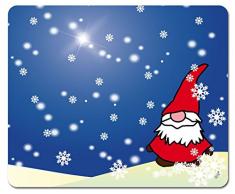 1art1 101451 Weihnachten - Kleiner Wichtel in Verschneiter Winternacht Mauspad 23 x 19 cm