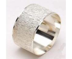 Super Cool Creations Silver Texturiert Serviettenring Set - Set mit 8