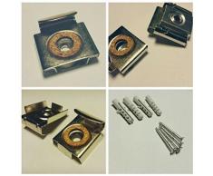 Spiegelklammer-SET PRIME, Spiegelbefestigung, 12-teiliges SET, Ideal für Plexiglas, Spiegel, Alu-Dibond Bilder