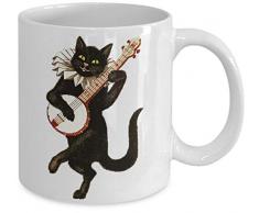 ycmjh - einzigartige Anthropomorphe weiße Keramikkatze Teetasse @ A