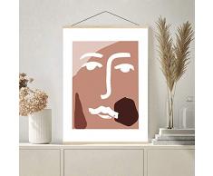 Aibesser Magnetisch Posterschiene,Magnet Posterhalter, Holz Posterrahmen Posterhänger für Bilder,Poster und drucken Kunstwerk,Posterleiste Dekorieren Schlafzimmer,Wohnzimmer und Büro(40CM)