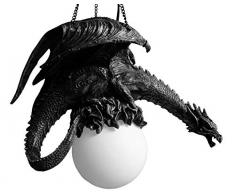 Drachenlampe Drachenfigur DRABULA Deckenlampe Drachen Figur Deckenleuchte schwarz Pendelleuchte