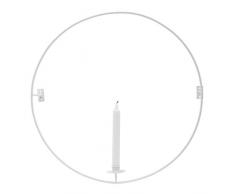 Storefactory - Gullabo - Kerzenleuchter, Wandkerzenleuchter - Weiß - Metall - Maße (ØxH): 50 x 8 cm