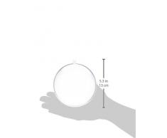Rayher 39469800 Plastik-Kugeln, teilbar, 12 cm ø, Set 4 Stück, Kunststoff-Kugeln zum befüllen, transparent, Acrylkugeln mit Aufhänge-Öse, Dekokugeln durchsichtig, Weihnachtskugeln zweiteilig