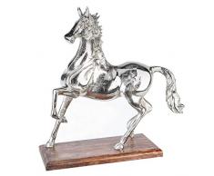 Casablanca - Skulptur - Dekofigur - Pferd - Aluminium - Mangoholz - Höhe 41cm