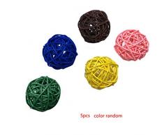 LafyHo 5PCS / Set Bunte Nette Party Rattankugel Hochzeitsdeko Rattankugel Rattan Wicker Cane Balls Hausgarten Hochzeitsdeko-Geburtstags-Party Supplies DIY Verzierungen 1