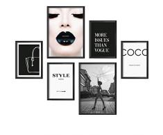 Mia Félice Moderne Wand-Bilder für das Wohnzimmer, Schlaf-Zimmer, Flur Tumblr Wand-Deko modern - Wand-Dekoration Wohnung » Style Icons « Marfa Poster-Set Wand-Bild - ohne Bilderrahmen