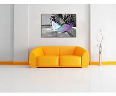 traumhafte Hängematte am Strand schwarz/weiß Format: 120x80 auf Leinwand, XXL riesige Bilder fertig gerahmt mit Keilrahmen, Kunstdruck auf Wandbild mit Rahmen, günstiger als Gemälde oder Ölbild, kein Poster oder Plakat