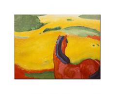 Wandkings Leinwandbild "Pferd in Landschaft" von Franz Marc / 40 x 30 cm / auf Keilrahmen