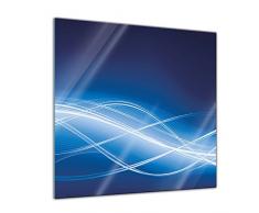 Bilderdepot24 Glasbild Abstrakte Kunst XLIX 20x20 cm - Deko Glas - brilliante Farben, inkl. Aufhängung