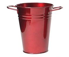 HiT 8295E GA Emaillierte verzinkte Stahlvase, 16,5 x 24,1 cm, Apfelglasur