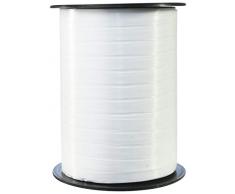 Clairefontaine 601701C Spule Geschenkband glatt (500 m x 7 mm, ideal für Bastelprojekte und Geschenke) 1 Stück weiß