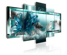 murando - Bilder 225x112 cm - Vlies Leinwandbild - 5 Teilig - Kunstdruck - modern - Wandbilder XXL - Wanddekoration - Design - Wand Bild - Blumen Abstrakt b-C-0153-b-n