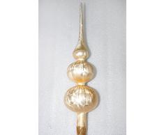 Weihnachtsbaumspitze Groß 35cm in Ice Champagner Gold Regen Baumspitze Spitze Tannenbaumspitze Christbaumspitze Weihnachtsbaum Christbaum Tannenbaum Christmas Tree Top