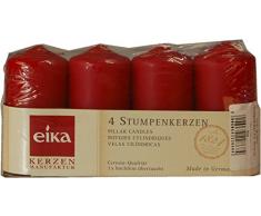 Eika Stumpenkerze, Paraffin Wax, Rot, 8 X 4 cm, 4 Stück