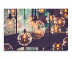 Paul Sinus Art Kunstfoto auf Leinwand 60x40cm Künstlerische Fotografie - Designer Glühbirnen auf Leinwand Exklusives Wandbild Moderne Fotografie für Ihre Wand in Vielen Größen
