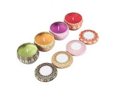 Duokon Duftkerzen Set, Lavendel, Rose, Gardenie, Jasmin, natürliches Sojawachs, Natürliches Aromen für Bad Geburtstag Yoga Jahrestag und Damen Geschenke Valentinstag, Geschenk-Set von 4 Stück