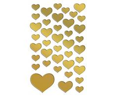 AVERY Zweckform 53282 Deko Sticker Herzen (geprägte Folie) 78 Aufkleber