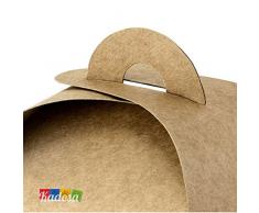 10 Stk Geschenkboxen natur braun gewölbte Kartons Boxen Gastgeschenke für Hochzeit Babyparty Taufe Geburt Gastgeschenk Give Aways Wölbung PUDP21