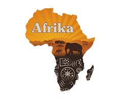 GRAZDesign Klebefolie Landkarte - Türaufkleber Afrika - Wandtattoo Afrikanische Zeichen / 68x57cm / 721712_57