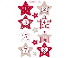 AVERY Zweckform Art. 52890 Adventskalender Zahlen 24 Sterne Nr. 1-24 (Aufkleber Weihnachten, Papier, selbstklebend, Sternenzahlen, Adventskalender, Adventszahlen, Weihnachten, basteln, DIY)
