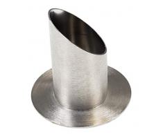 everlar® Edler Kerzenständer I 4 cm ø I Handgearbeitete Qualität I Kerzenhalter für Taufkerze, Kommunionkerze, Stabkerze, Stumpenkerze, Tafelkerze, Traukerze, Trauerkerze u.a. I Metall Silber