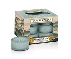 Yankee Candle Misty Mountains Teelichter-Kerzen, Wachs, grau, 8,4 x 8,4 x 6,1 cm