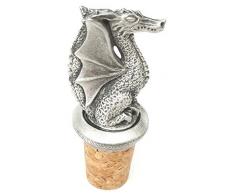 Flaschenstopfen, walisischer Drache aus Zinn, von Hand gefertigt, inklusive Geschenktasche