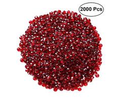 SUPVOX Deko Diamante Kristall Dekosteine Tischdeko Diamanten Hochzeit Streudeko 4,5mm 2000 Stück (Rot)