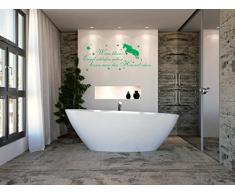 WANDTATTOO / Wandsticker w043 Spruch Wenn kleine Engel schlafen kann man den Himmel sehen 80x33, gruen