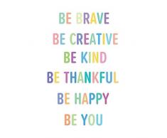 KAIRNE Wandtattoo Sprüche und Zitate, Wandsprüche Schlafzimmer, Wandaufkleber Kinderzimmer, Wandsticker Bunt, Flur Wandspruch Wanddeko für Wohnzimmer Babyzimmer Türen deko