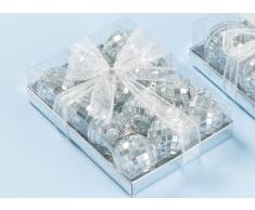 Weihnachtsweihnachtsschmuck Silver Mirror ball Geschenkbox mit Band