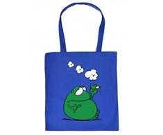 Goodman Design ® Stoffbeutel statt Nikolaussack - Raucher Frosch - Lustige besondere Tasche als kreativer Ersatz für Nikolausstrumpf