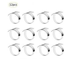 Sommers Laden 12 PCS Golden Silver Unregelmäßige Öffnung Serviettenring