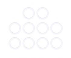 NUOBESTY 10 Stücke Styroporring Styroporkranz Styropor Ring Halbring Polystyrol Kranz Weiß Dekokranz Blumenkranz für Kinder DIY Kunst Handwerk Basteln Weihnachten Hochzeit Deko