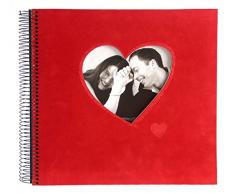 Goldbuch 23766 Spiralalbum Rosso, ca. 29 x 28 cm, 40 schwarze Seiten, rot