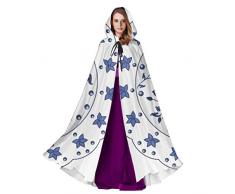 QuqUshop Chinesische Porzellanmalerei Stil Porzellanteller Elegante Cape Mantel Kapuze Mantel Männer 59 Zoll Für Weihnachten Halloween Cosplay Kostüme