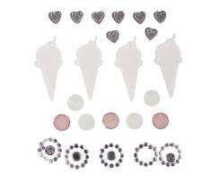 Rayher 60591000 Deko-Sticker: Eis, sort. 0,5-3,5cm, SB-Btl 24StÃ¼ck