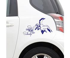 ilka parey wandtattoo-welt® Autotattoo Autoaufkleber Autosticker Wandtattoo Wandbild Wandaufkleber Wandsticker Aufkleber Sticker Möwe mit Spruch sei eine Möwe Scheiß drauf maritim M2082 - ausgewählte Farbe: *türkis* ausgewählte