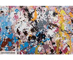 KunstLoft® XXL Gemälde Verkehrte Welt 200x150cm | original handgemalte Bilder | Abstrakte Kunst Bunt Deko | Leinwand-Bild Ölgemälde einteilig groß | Modernes Kunst Ölbild